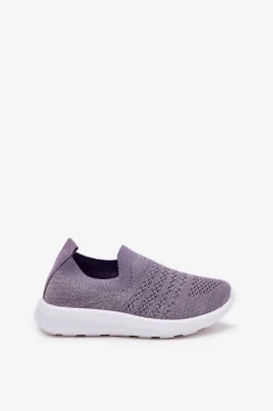 Boto Dziecięce Wsuwane Buty Sportowe Fioletowe Grinala Fioletowy