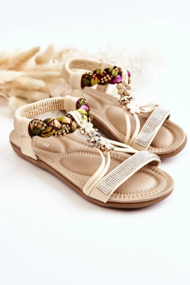 Dziewczęce>Boto Dziecięce Wsuwane Sandały Beżowe Sammi