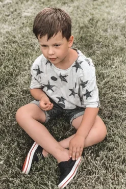 Sale Dziecięce Wsuwane Tenisówki Slip-On Big Star HH374013 Czarne Dzieci Chłopięce|Chłopięce