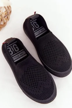 Chłopięce|Dziewczęce>Big Star Shoes Dziecięce Wsuwane Tenisówki Slip-On Big Star HH374107 Czarne