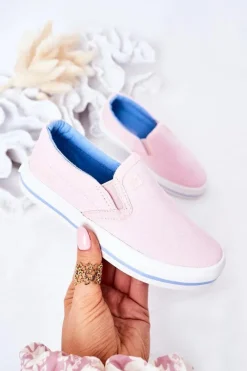 Dziewczęce|Dziewczęce></noscript>Big Star Shoes Dziecięce Wsuwane Tenisówki Slip-On Big Star HH374009 Różowe