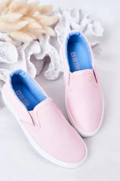 Dziewczęce|Dziewczęce></noscript>Big Star Shoes Dziecięce Wsuwane Tenisówki Slip-On Big Star HH374009 Różowe