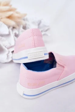 Dziewczęce|Dziewczęce></noscript>Big Star Shoes Dziecięce Wsuwane Tenisówki Slip-On Big Star HH374009 Różowe