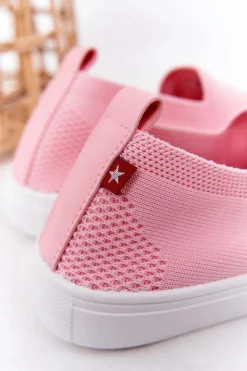 Hot Big Star Shoes Dziecięce Wsuwane Tenisówki Slip-On Big Star HH374103 Różowe