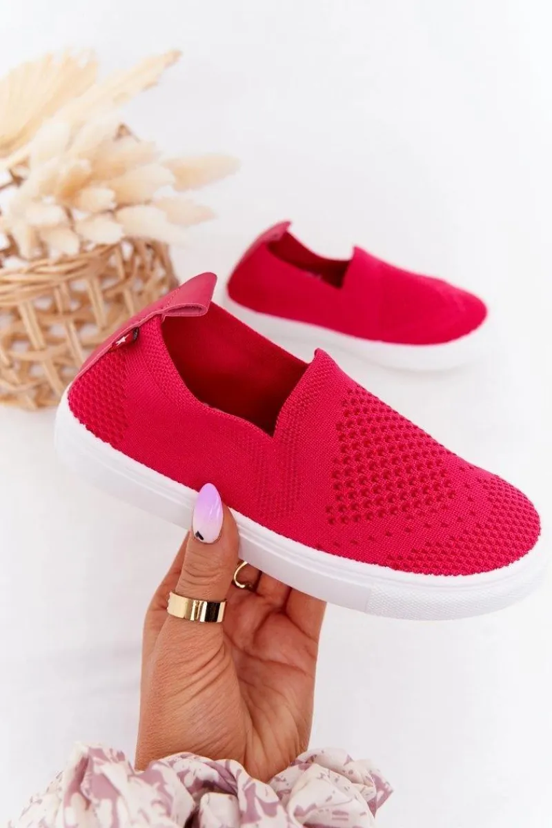 Dziecięce Wsuwane Tenisówki Slip-On Big Star HH374102 Fuksja Dzieci Chłopięce|Dziewczęce