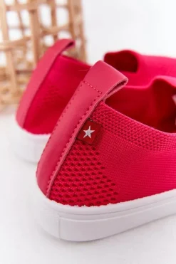 Dziecięce Wsuwane Tenisówki Slip-On Big Star HH374102 Fuksja Dzieci Chłopięce|Dziewczęce