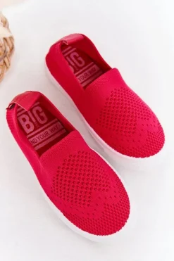 Dziecięce Wsuwane Tenisówki Slip-On Big Star HH374102 Fuksja Dzieci Chłopięce|Dziewczęce