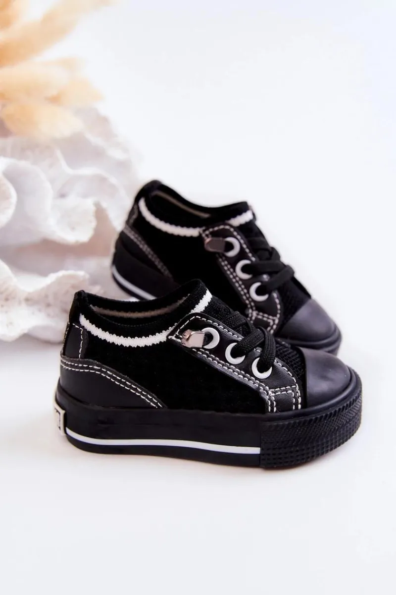 Chłopięce|Dziewczęce>Big Star Shoes Dziecięce Wsuwane Trampki Big Star JJ374393 Czarne