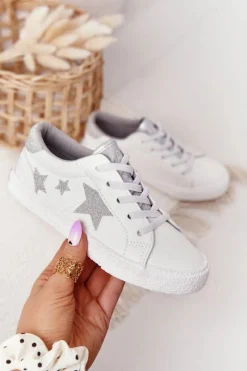 Best Dziecięce Wsuwane Trampki Big Star Białe FF374034 Dzieci Chłopięce|Dziewczęce