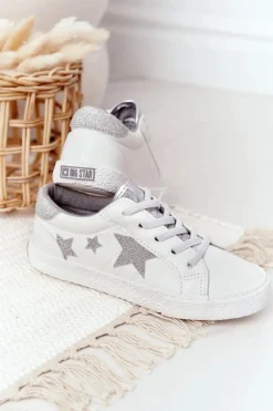 Best Dziecięce Wsuwane Trampki Big Star Białe FF374034 Dzieci Chłopięce|Dziewczęce
