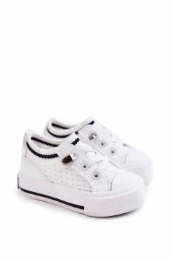 Clearance Big Star Shoes Dziecięce Wsuwane Trampki Big Star JJ374394 Białe