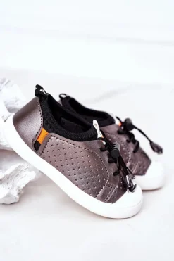 Best Dziecięce Wsuwane Trampki Srebrne Playground Dzieci Chłopięce|Dziewczęce