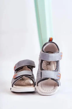 Best Dziecięce Wygodne Sandałki Szare Samell Dzieci Chłopięce