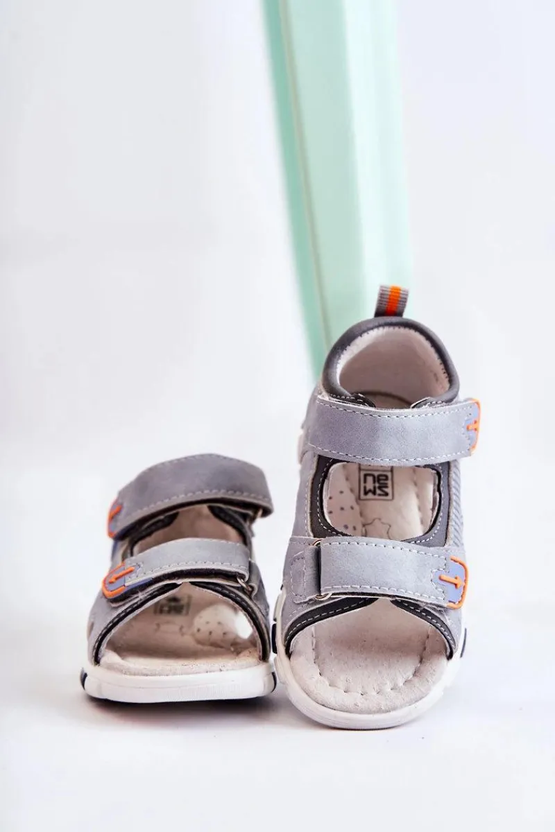 Best Dziecięce Wygodne Sandałki Szare Samell Dzieci Chłopięce
