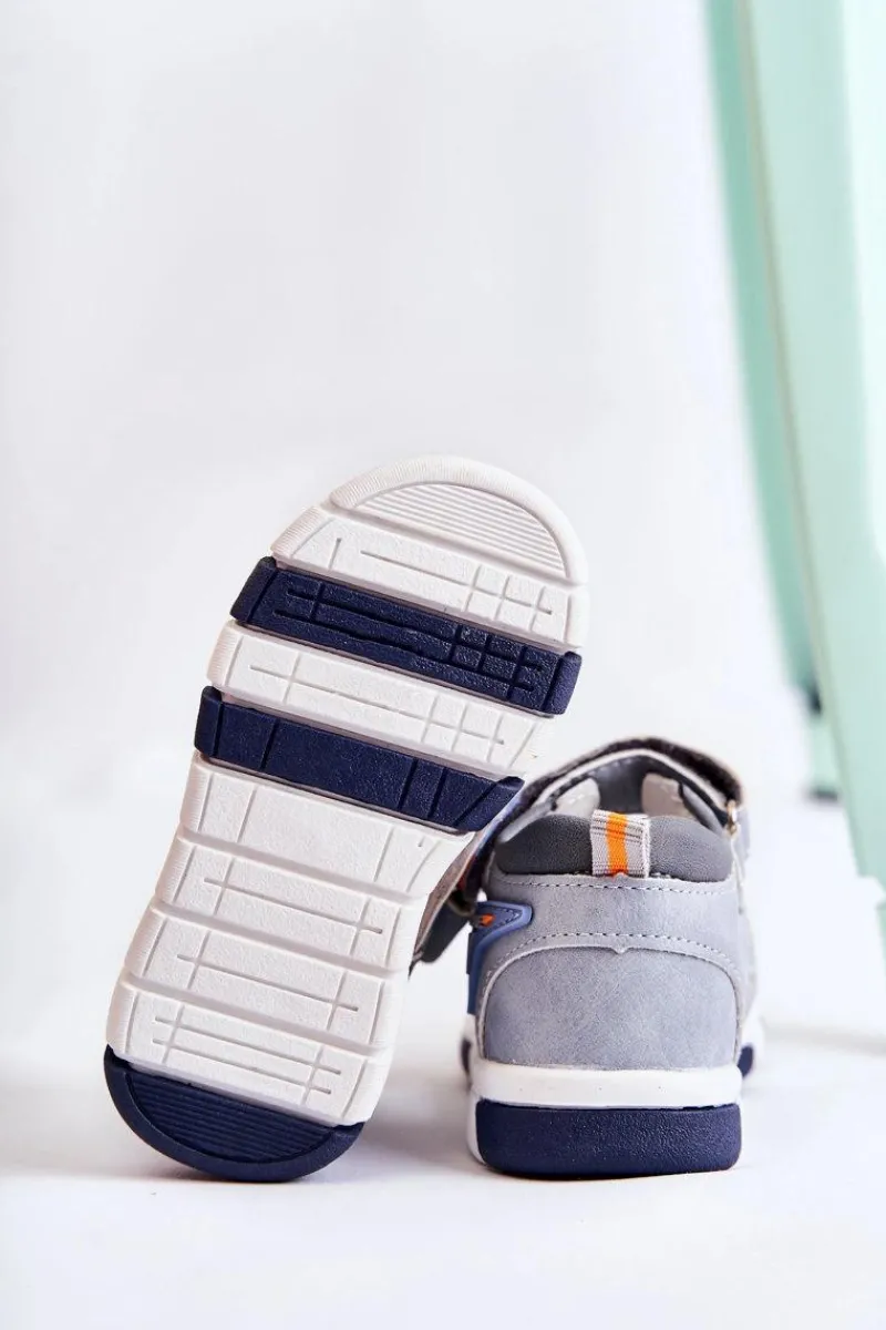 Best Dziecięce Wygodne Sandałki Szare Samell Dzieci Chłopięce