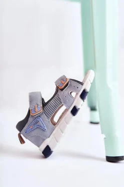 Best Dziecięce Wygodne Sandałki Szare Samell Dzieci Chłopięce