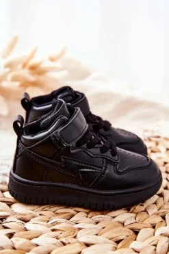 Hot Boto Dziecięce Wysokie Buty Sportowe Czarne Bartnie