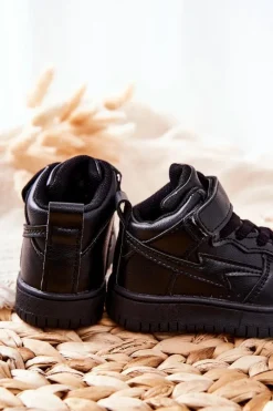 Hot Boto Dziecięce Wysokie Buty Sportowe Czarne Bartnie