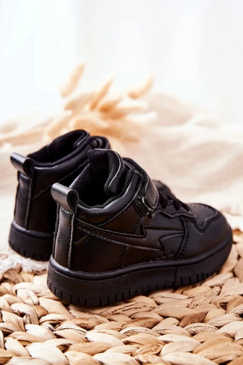 Hot Boto Dziecięce Wysokie Buty Sportowe Czarne Bartnie