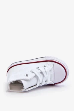 Dziecięce Wysokie Trampki Białe Filemon Dzieci Chłopięce|Dziewczęce