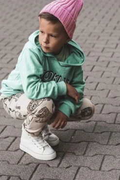 Chłopięce|Dziewczęce></noscript>Big Star Shoes Dziecięce Wysokie Trampki Na Suwak Big Star KK374227 Białe Biały