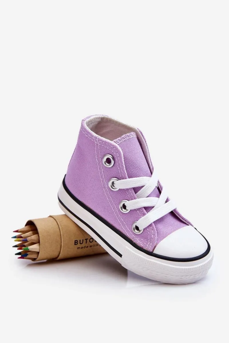 Chłopięce|Dziewczęce>Boto Dziecięce Wysokie Trampki Fioletowe Filemon Fioletowy