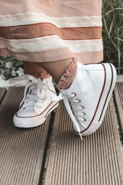 Clearance Dziecięce Wysokie Trampki Białe Filemon Dzieci Chłopięce|Dziewczęce