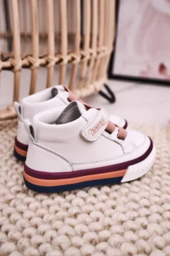 Best Dziecięce Wysokie Trampki Ze Ściągaczem Biało Różowe Baxter Dzieci Dziewczęce|Dziewczęce