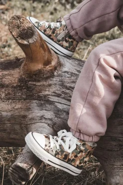 Sale Dziecięce Wysokie Trampki Na Suwak Beżowo-Zielone Filemon Dzieci Chłopięce|Dziewczęce