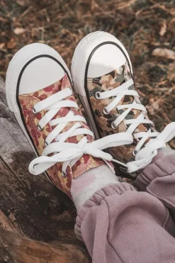 Sale Dziecięce Wysokie Trampki Na Suwak Beżowo-Zielone Filemon Dzieci Chłopięce|Dziewczęce