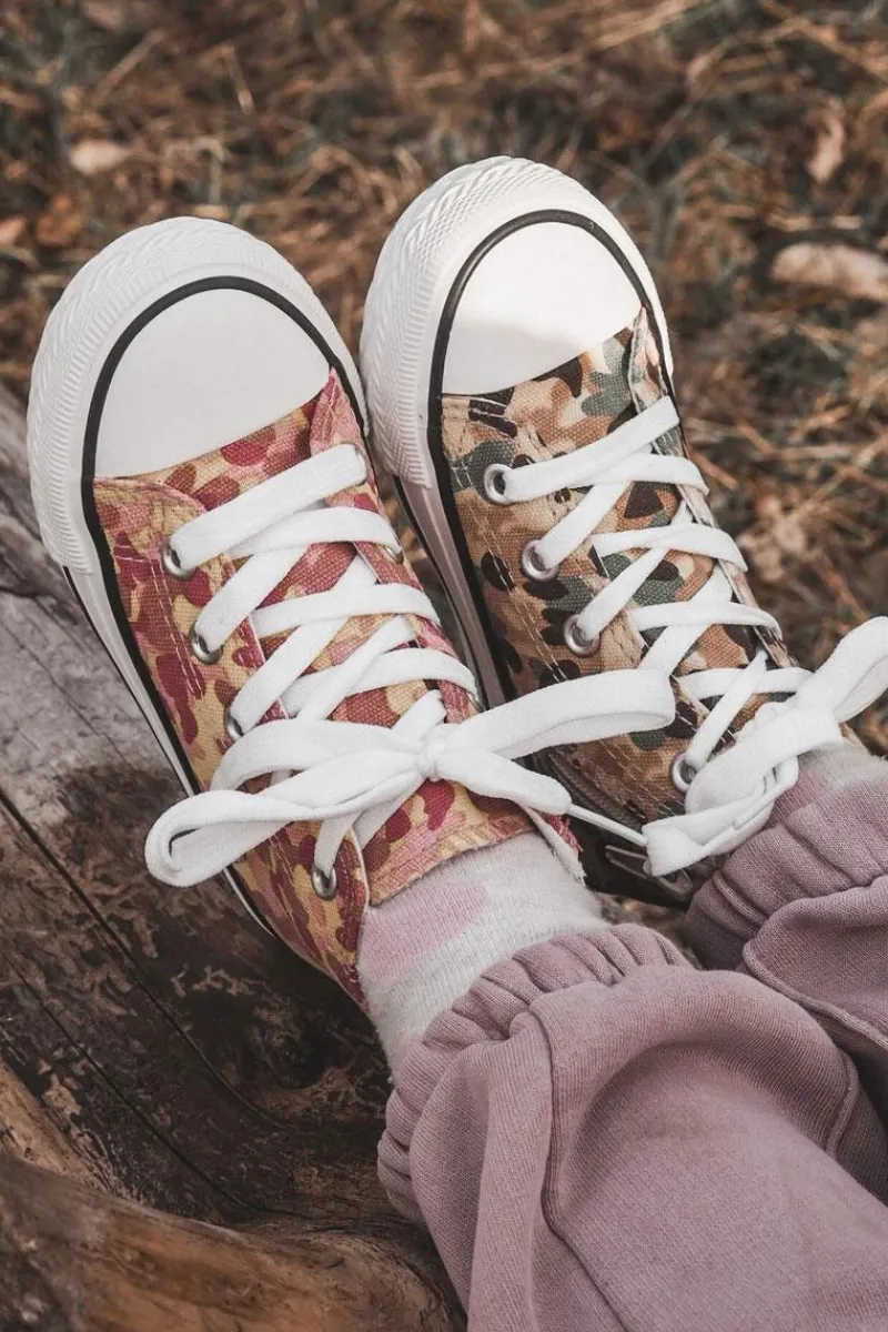 Sale Dziecięce Wysokie Trampki Na Suwak Beżowo-Zielone Filemon Dzieci Chłopięce|Dziewczęce