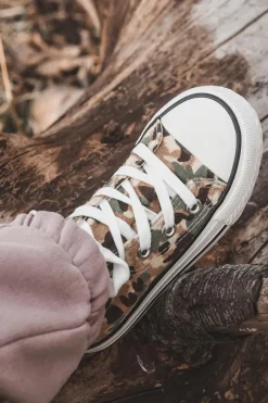 Sale Dziecięce Wysokie Trampki Na Suwak Beżowo-Zielone Filemon Dzieci Chłopięce|Dziewczęce