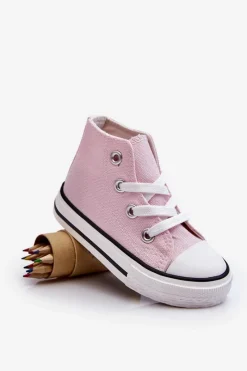 Chłopięce|Dziewczęce>Boto Dziecięce Wysokie Trampki Jasnoróżowe Filemon