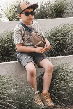 Outlet Boto Dziecięce Wysokie Trampki Na Suwak Camel Boone Brązowy