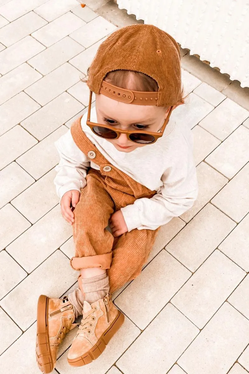 Outlet Boto Dziecięce Wysokie Trampki Na Suwak Camel Boone Brązowy