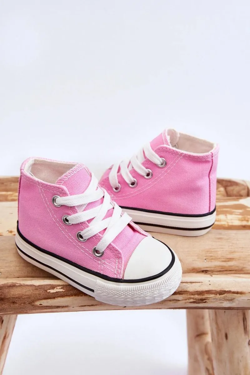 Chłopięce|Dziewczęce>Boto Dziecięce Wysokie Trampki Różowe Filemon