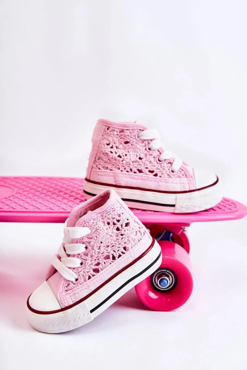 Hot Boto Dziecięce Wysokie Trampki Różowe Mona Różowy