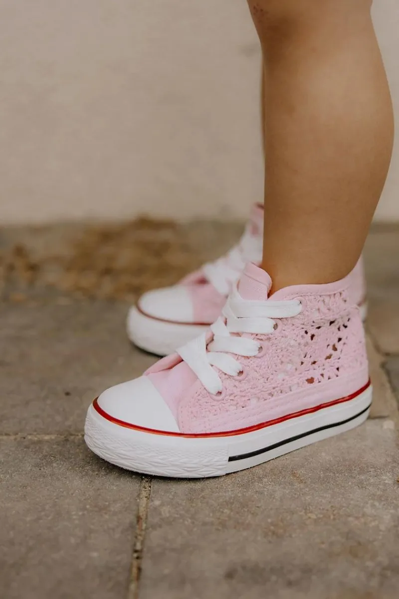 Hot Boto Dziecięce Wysokie Trampki Różowe Mona Różowy