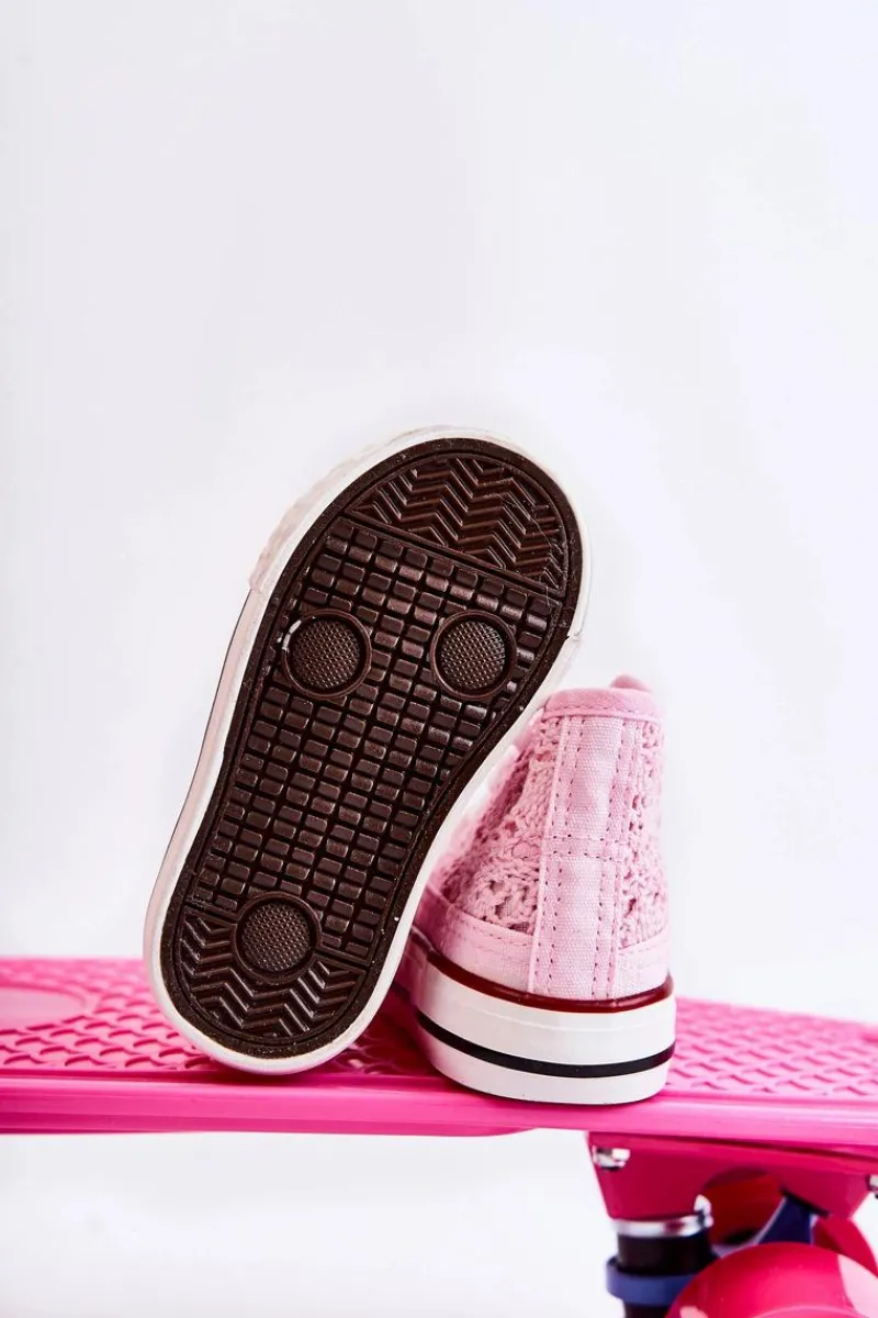 Hot Boto Dziecięce Wysokie Trampki Różowe Mona Różowy