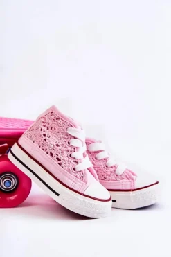 Hot Boto Dziecięce Wysokie Trampki Różowe Mona Różowy