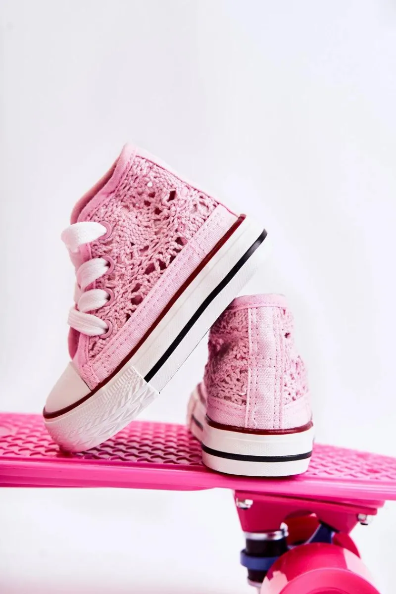 Hot Boto Dziecięce Wysokie Trampki Różowe Mona Różowy