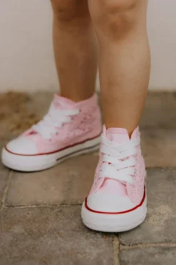 Hot Boto Dziecięce Wysokie Trampki Różowe Mona Różowy