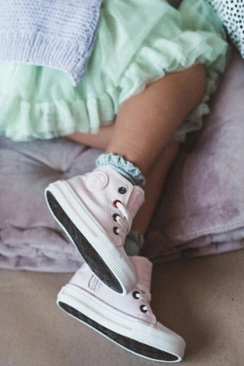 Chłopięce|Dziewczęce>Big Star Shoes Dziecięce Wysokie Trampki Z Suwakiem BIG STAR HH374087 Różowe