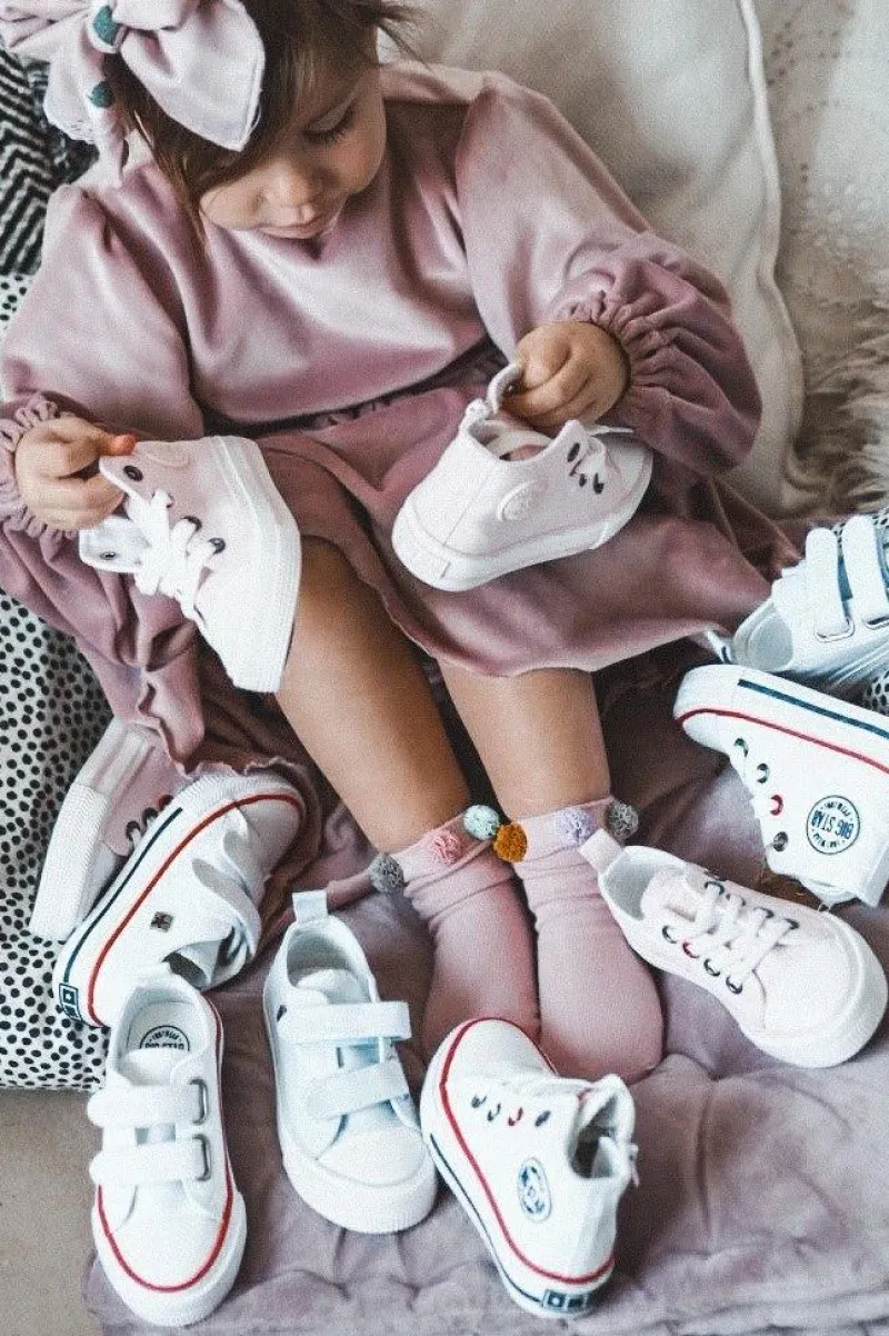 Chłopięce|Dziewczęce>Big Star Shoes Dziecięce Wysokie Trampki Z Suwakiem BIG STAR HH374087 Różowe