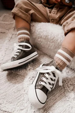 Outlet Boto Dziecięce Wysokie Trampki Khaki Filemon Zielony