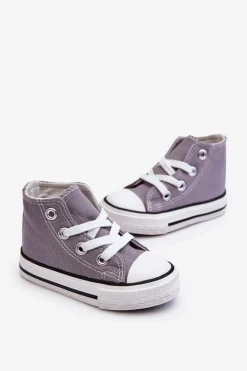 Best Boto Dziecięce Wysokie Trampki Szare Filemon Szary