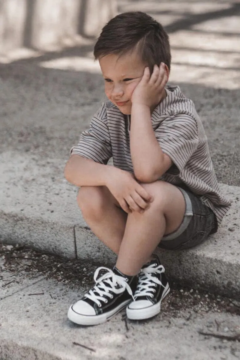 Chłopięce|Dziewczęce>Boto Dziecięce Wysokie Trampki Na Zamek Czarne Filemon