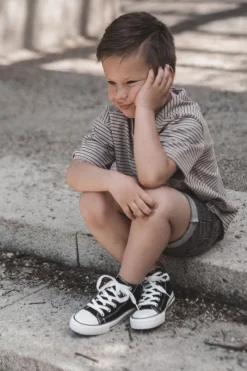 Chłopięce|Dziewczęce>Boto Dziecięce Wysokie Trampki Czarne Filemon