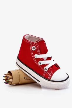Chłopięce|Dziewczęce>Boto Dziecięce Wysokie Trampki Czerwone Filemon Czerwony