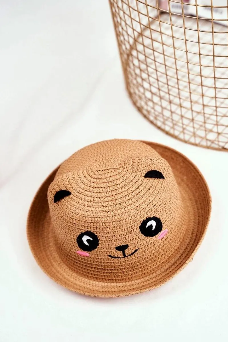 Okrycia Głowy>Boto Dziecięcy Kapelusz Na Lato Plażę Camel z Pandą